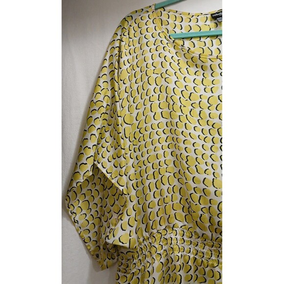 Rafaella Top Woman Plus 2XL XXL Sleeveless Green Black Circles Lightweight CUTE! - Picture 3 of 8